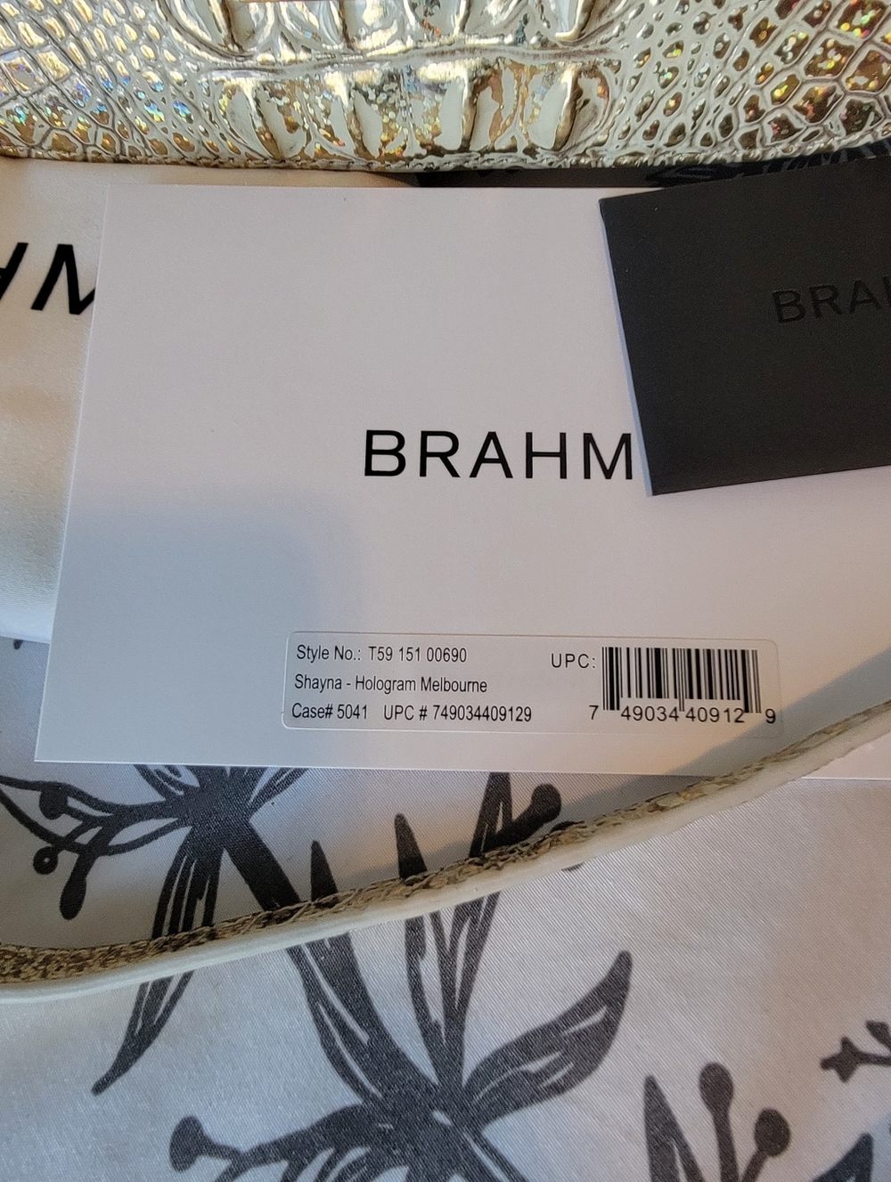 Brahmin Shayna Hologram Melbourne Shoulder/Crossbody Bag NWT - Picture 7 of 7